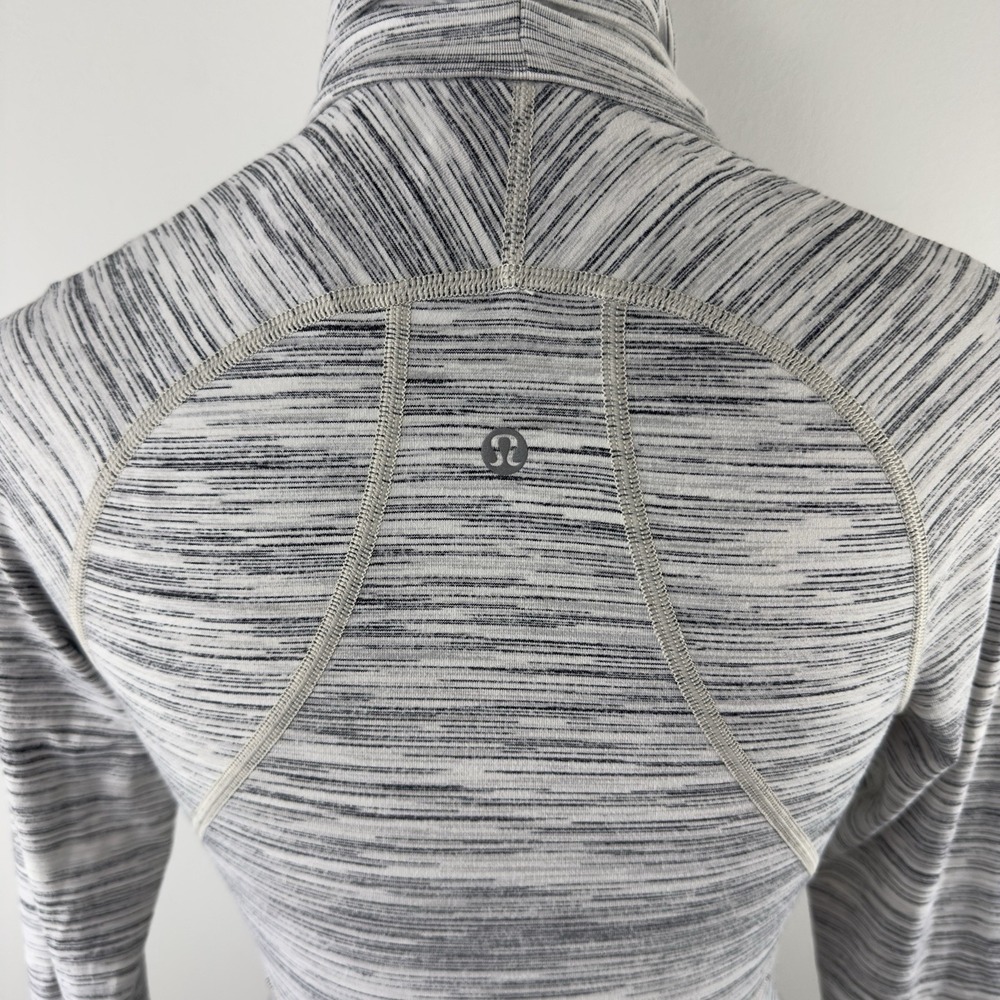 Lululemon Women's Define Jacket Size 2 White Gray Space Dye Full Zip Slim Fit - Picture 5 of 8